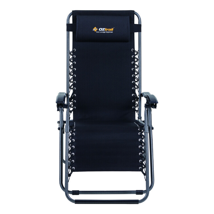 Oztrail Daybreak Sun Lounger Black