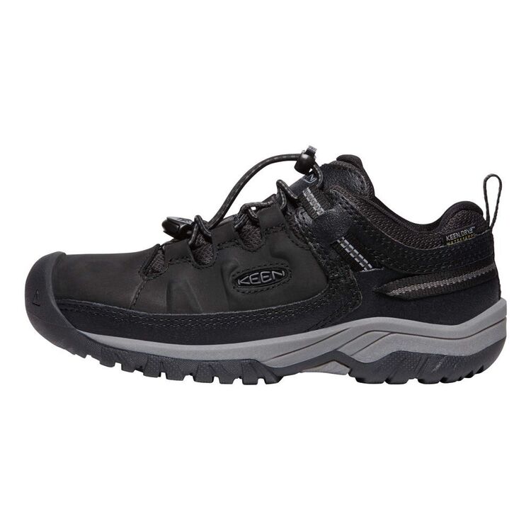 Keen Kids Targhee Waterproof Low Hiking Boots Black & Steel Grey