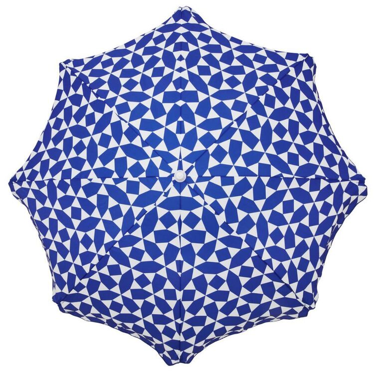 Coconut Grove Mosaic Family Beach Umbrella Blue Mosaic