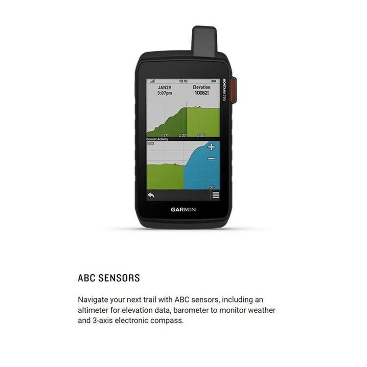 Garmin Montana 700 Rugged Handheld Touchscreen GPS Navigator with inReach Black