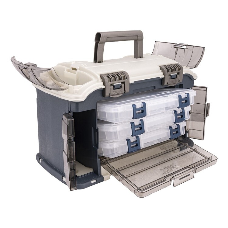 Plano 728 3600 Angled System Tackle Box Blue & Clear