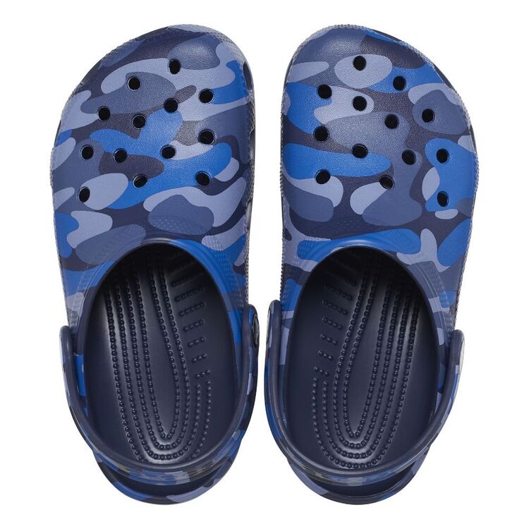 Crocs Kids Classic Camo Clogs Navy