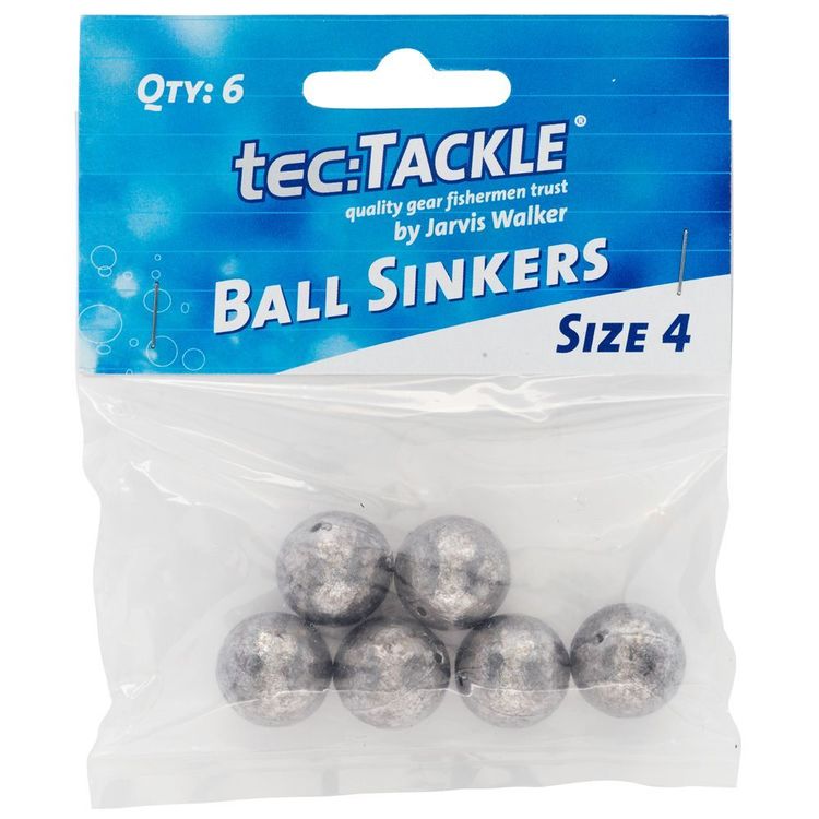 Jarvis Walker Tec Tackle Ball Sinkers Small Pack Silver