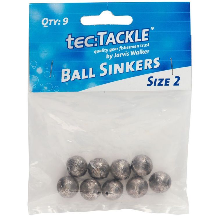 Jarvis Walker Tec Tackle Ball Sinkers Small Pack Silver