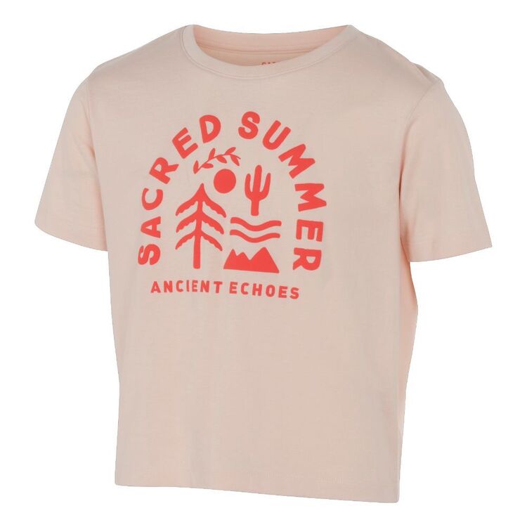 Cape Youth Girl's Sacred Summer Tee Peach