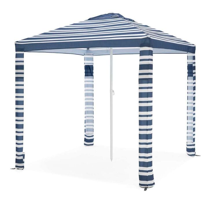 Life Maui Deluxe Beach Shelter Navy Stripe