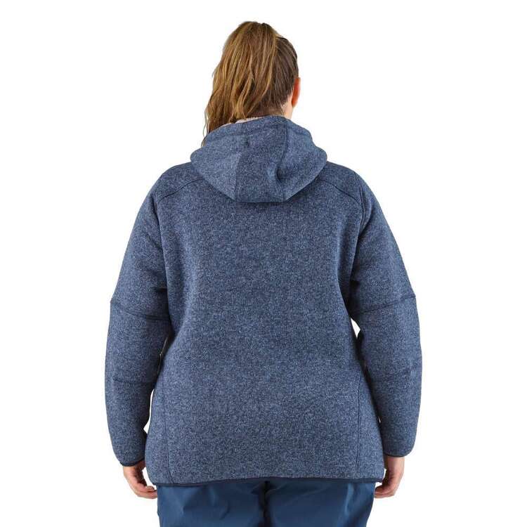 Gondwana Women's Domino Sherpa Lined Fleece Jacket Plus Size Navy Marle