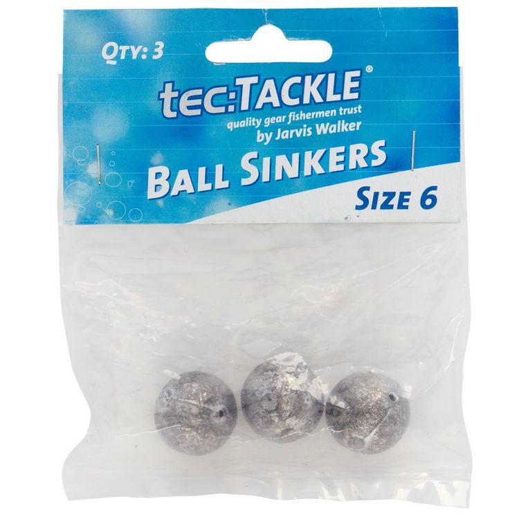 Jarvis Walker Tec Tackle Ball Sinkers Small Pack Silver