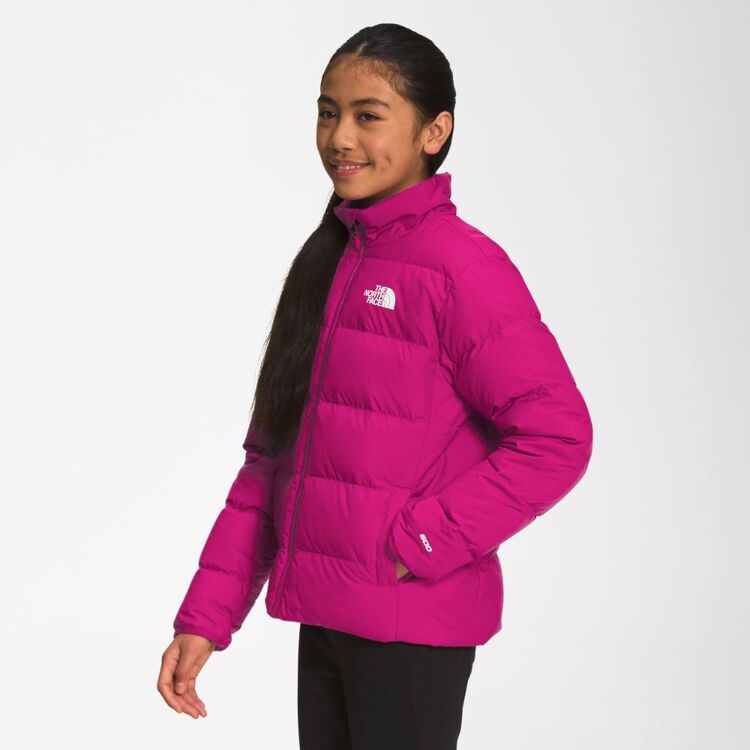 The North Face Teens Reversible North Down Jacket Fuchsia Pink