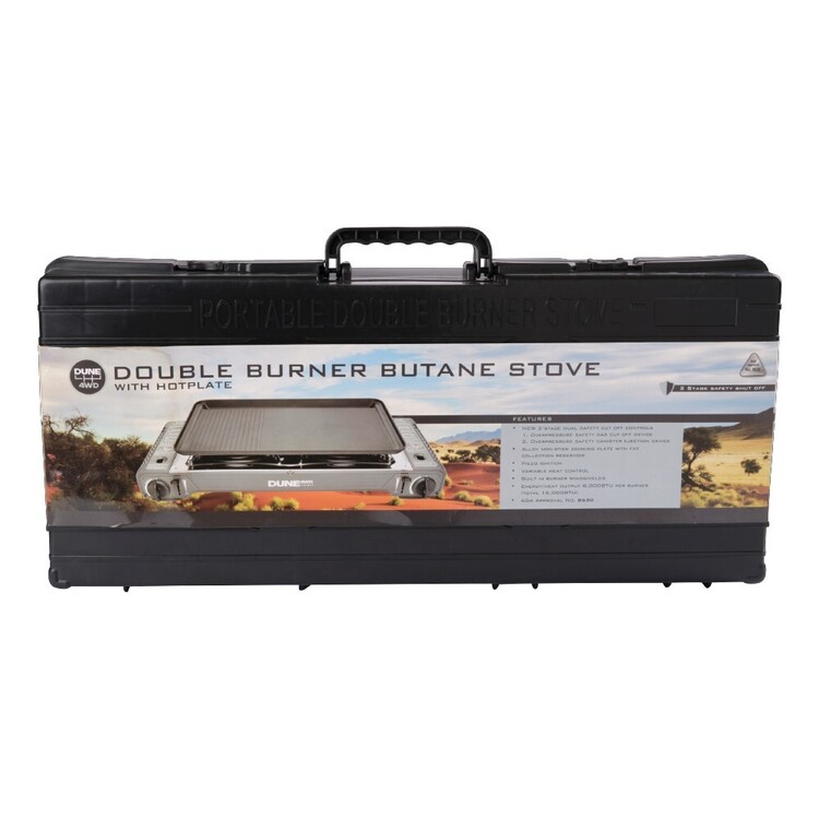 Dune 4WD Dual Burner Butane Stove with Hotplate