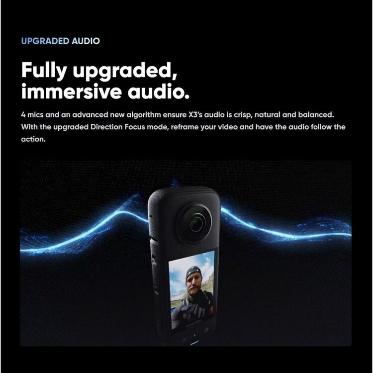 Insta360 ONE RS 1-Inch 360 Action Cam Black