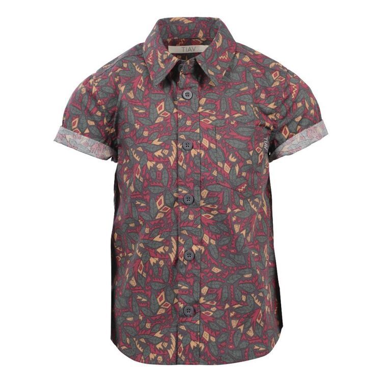 Trip In A Van Kids Pattern Shirt Abstract Leaves Aop