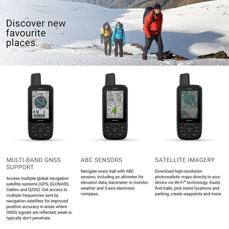 Garmin Handheld GPSMap 67 Multi-band/Multi-GNSS GPS with Sensors Khaki & Black