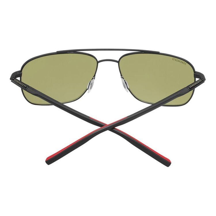 Serengeti Tellaro 8818 Sunglasses - Shiny Black & Red / 555 Polarised Lenses 555 & Burgundy & Gloss Black