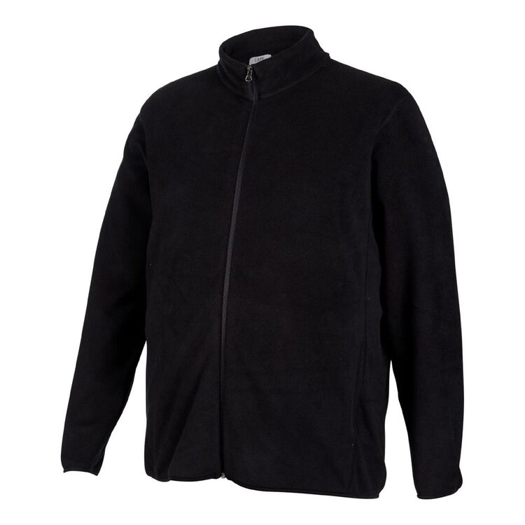 Cape Men's Plus Size Full Zip Frost Fleece Top Black
