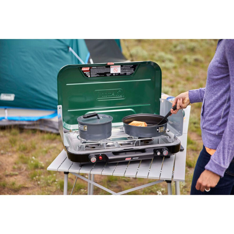 Coleman Eventemp 3 Burner Stove with Griddle Green