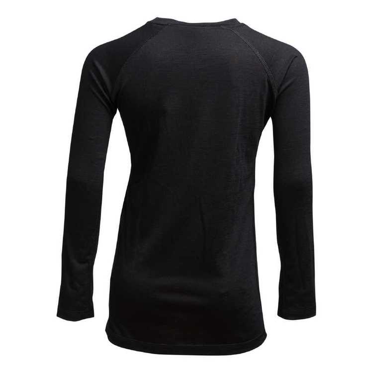 Mountain Designs Kids' Merino Blend Long Sleeve Top Black