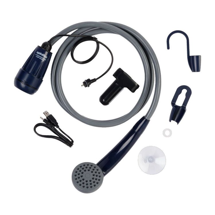 Spinifex Portable Lithium Rechargeable Camp Shower Blue
