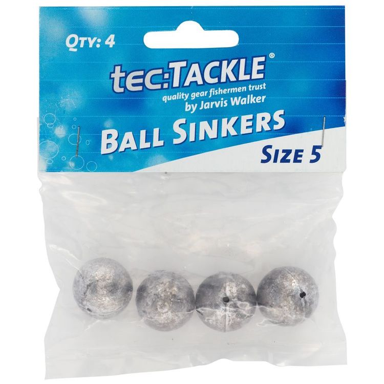 Jarvis Walker Tec Tackle Ball Sinkers Small Pack Silver