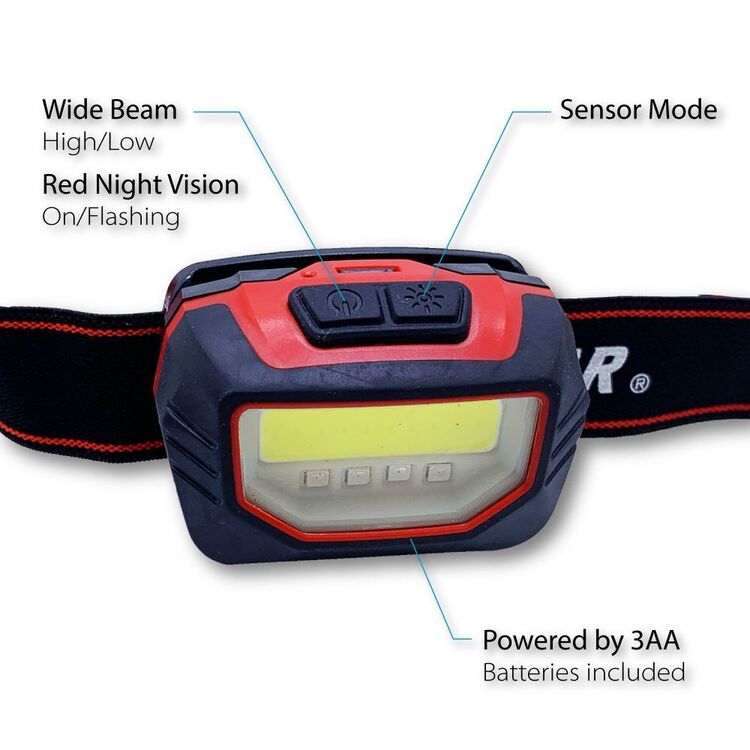 Life + Gear 500 Lumens Stormproof Headlamp Red 500 Lumens