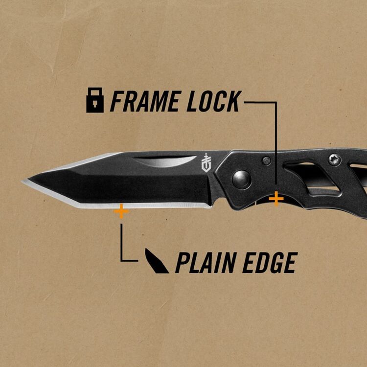 Gerber Paraframe Mini Tanto Folding Knife Black
