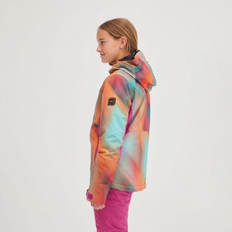 O'Neill Youth Girl's Adelite AOP Snow Jacket Dark Blue Fade Halftone
