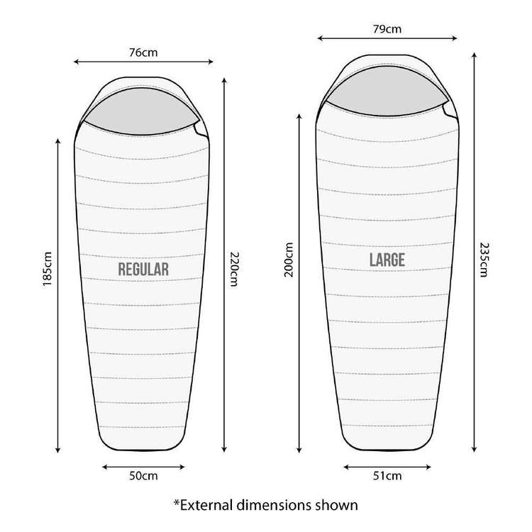 Mountain Designs Travelite 500 Sleeping Bag Reflecting Pond