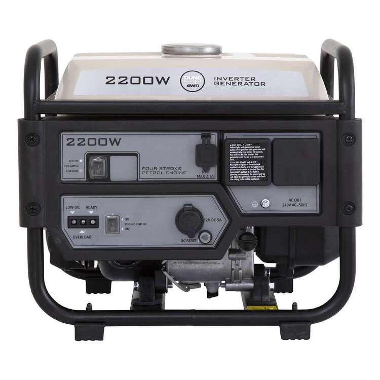 Dune 4WD 2200W Open Frame Inverter Generator Grey