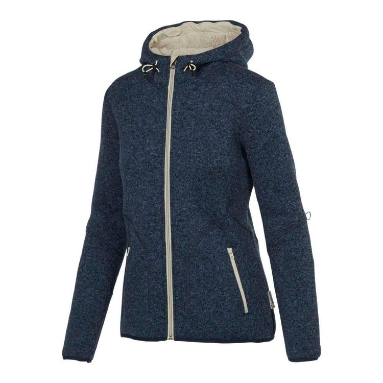 Gondwana Women's Domino Sherpa Lined Fleece Jacket Navy Marle
