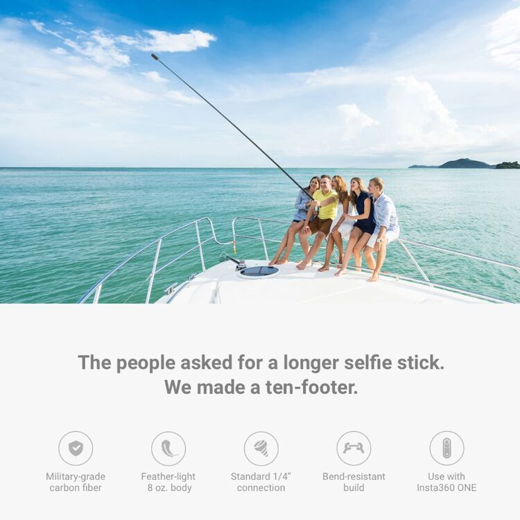 Insta360 Extended Edition Selfie Stick Black