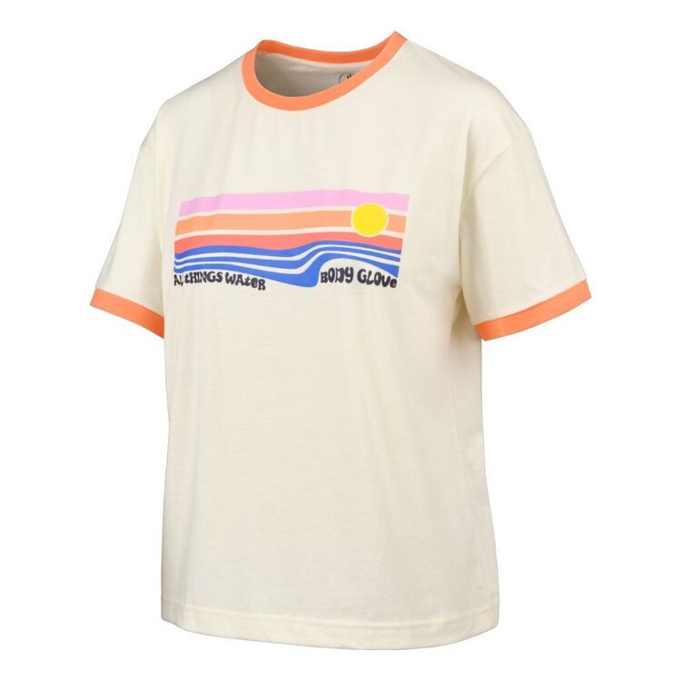 Body Glove Women's Destination Rainbow Tee Egret / Print