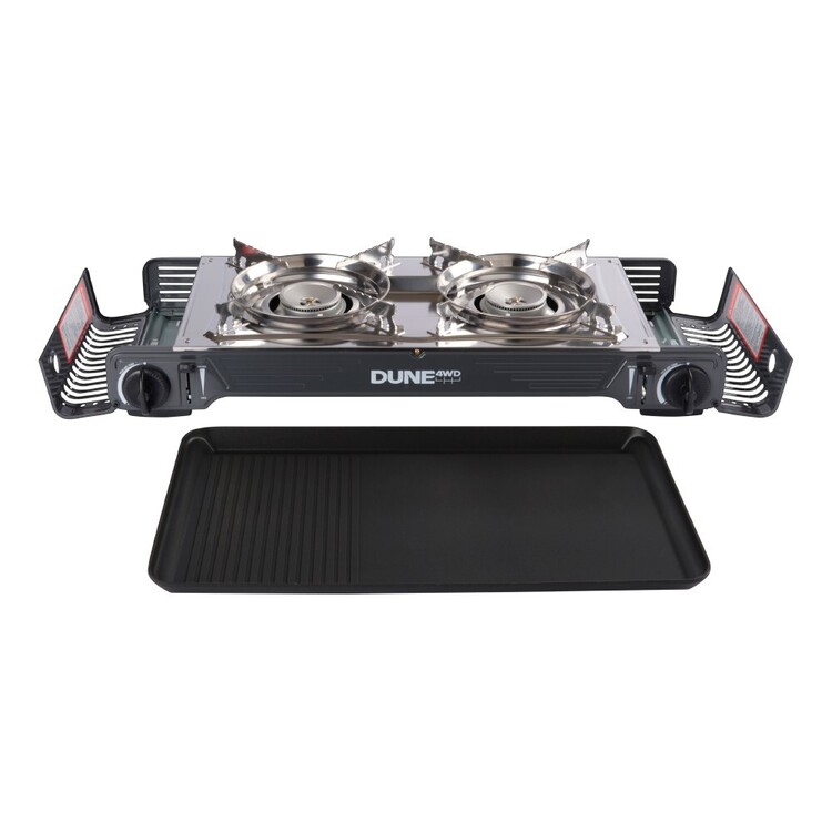 Dune 4WD Dual Burner Butane Stove with Hotplate