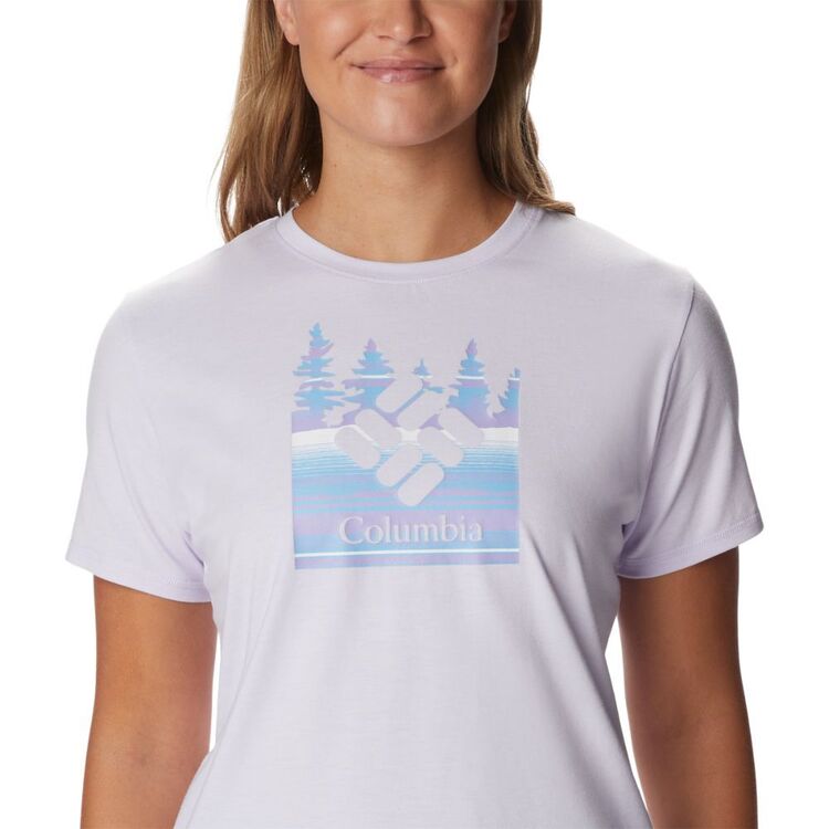 Columbia Women's Sun Trek Tee Purple Tint Heather