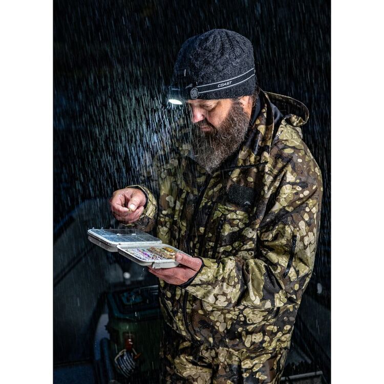 COAST 2000 Lumens Rechargeable Waterproof Tri-Colour Headlamp Black