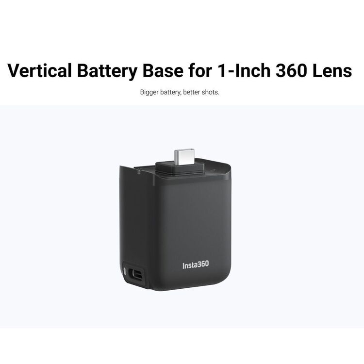 Insta360 ONE RS Vertical Battery Base for 1-Inch 360 Lens Black