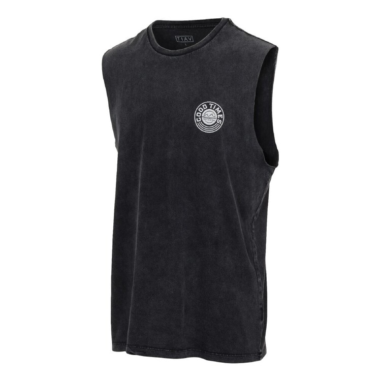 Trip In A Van Men's Muscle Tank Black Acid Wash