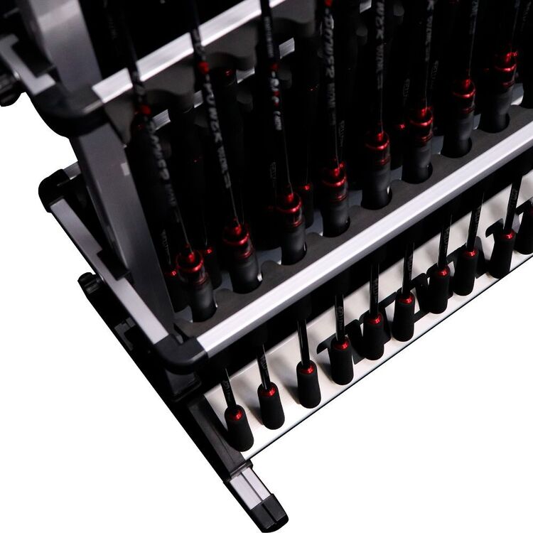 Atomic 30 Slot Aluminium Rod Rack Aluminium