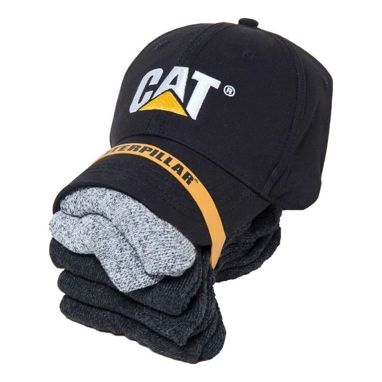 Caterpillar 5 Pack Sock & Cap Bundle Assorted 9 - 12