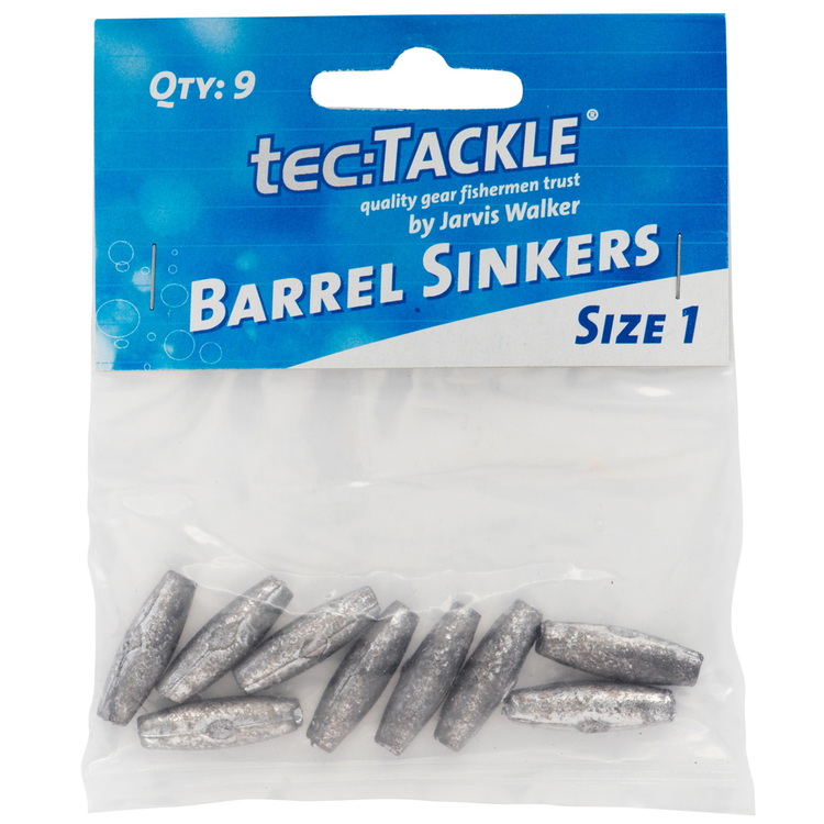 Jarvis Walker Tec Tackle Barrel Sinkers Silver