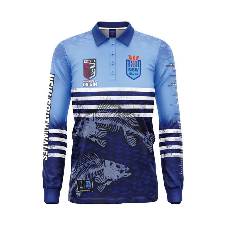 State of Origin 2023 Kids Sublimated Fishing Shirt Blues State Of Origin Blues