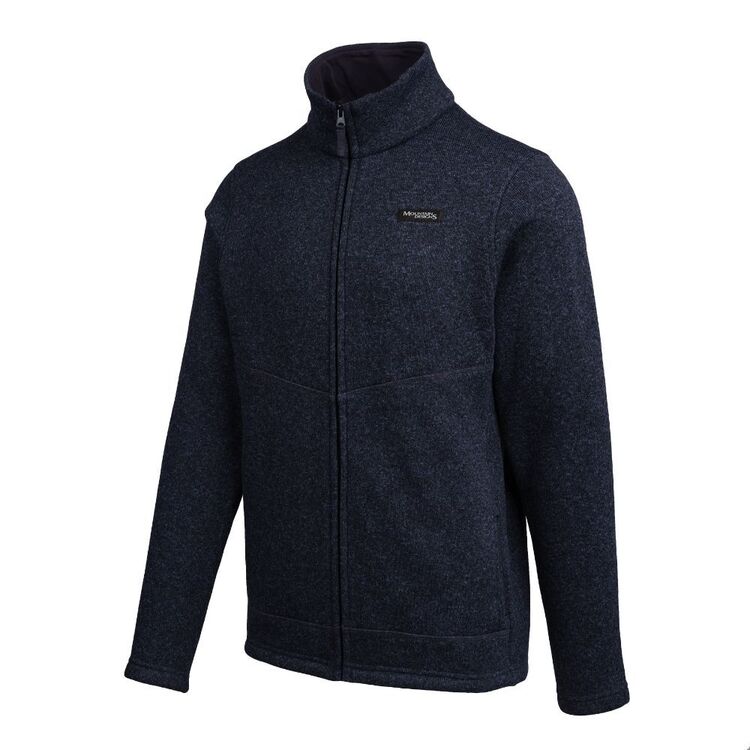 Mountain Designs Men's Ambler Full Zip Fleece Jacket Navy Melange