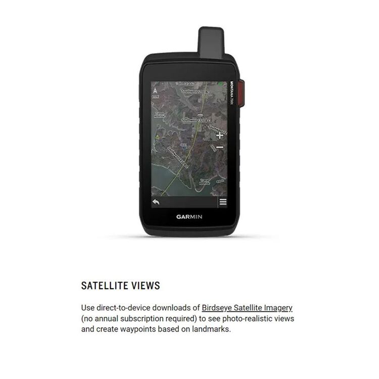 Garmin Montana 700 Rugged Handheld Touchscreen GPS Navigator with inReach & Camera Black
