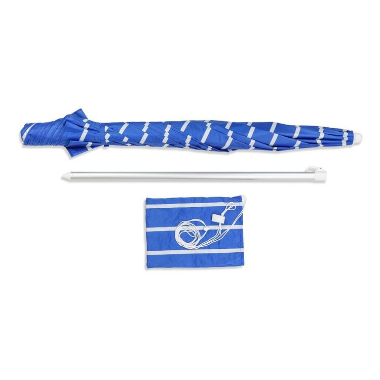 Life! Aluminium 2.4 m Beach Umbrella Blue