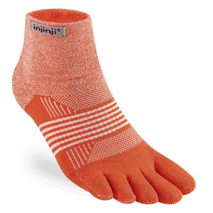 Injinji Women's Trail Mid Mini Crew Socks Geranium
