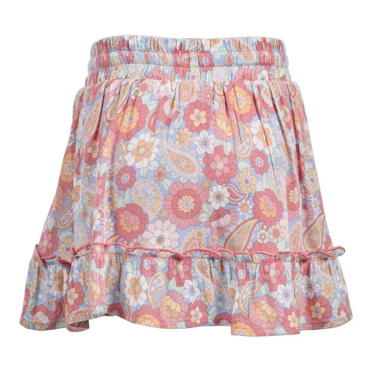Trip In A Van Kids Printed Skirt Paisley Foral Aop