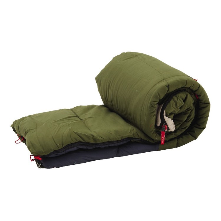 Coleman Mudgee Tall 5° Sleeping Bag Olive Green & Grey
