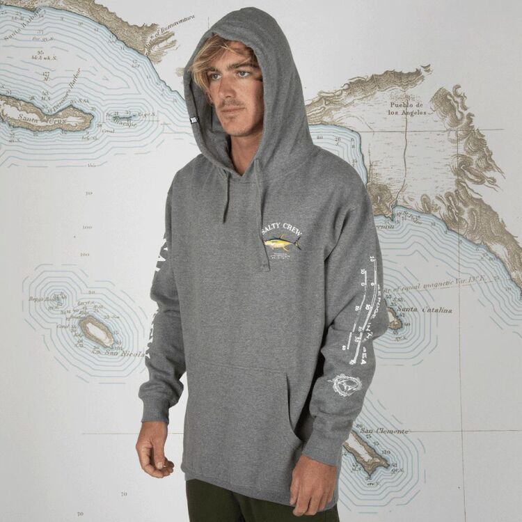 Salty Crew Ahi Mount Fleece Hoodie Gunmetal Heather