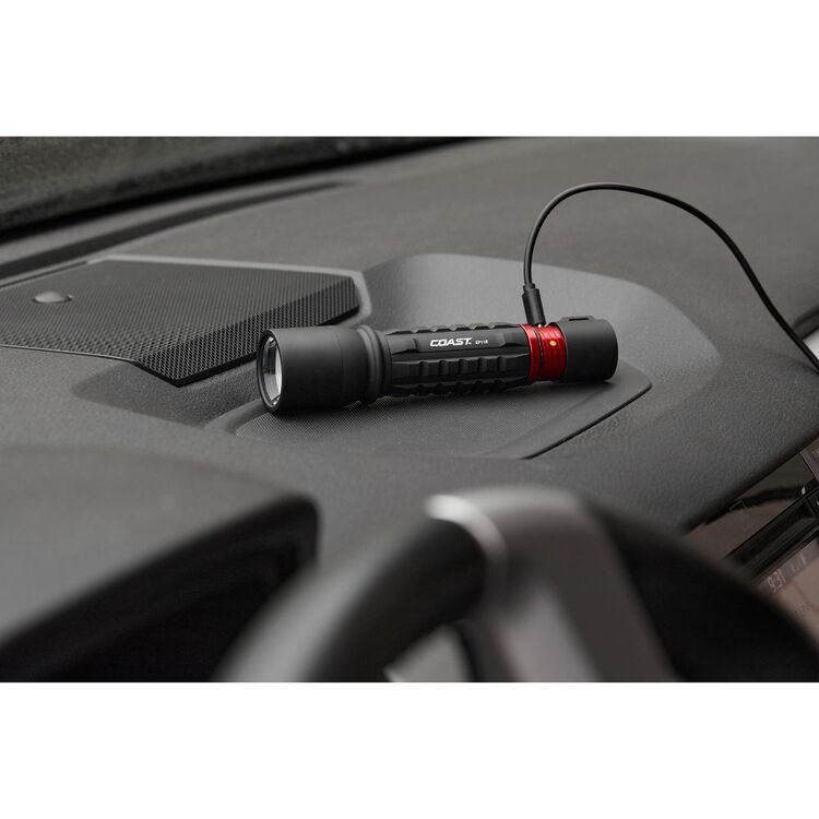 COAST 2100 Lumens Rechargeable Pure Beam Focusing LED Torch Black