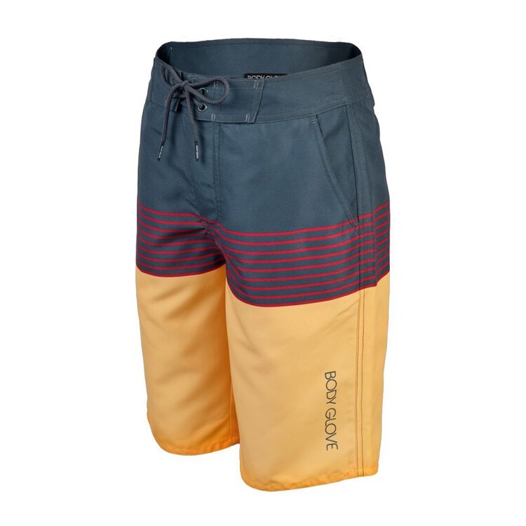 Body Glove Kids Block Striped Swim Shorts Burgundy