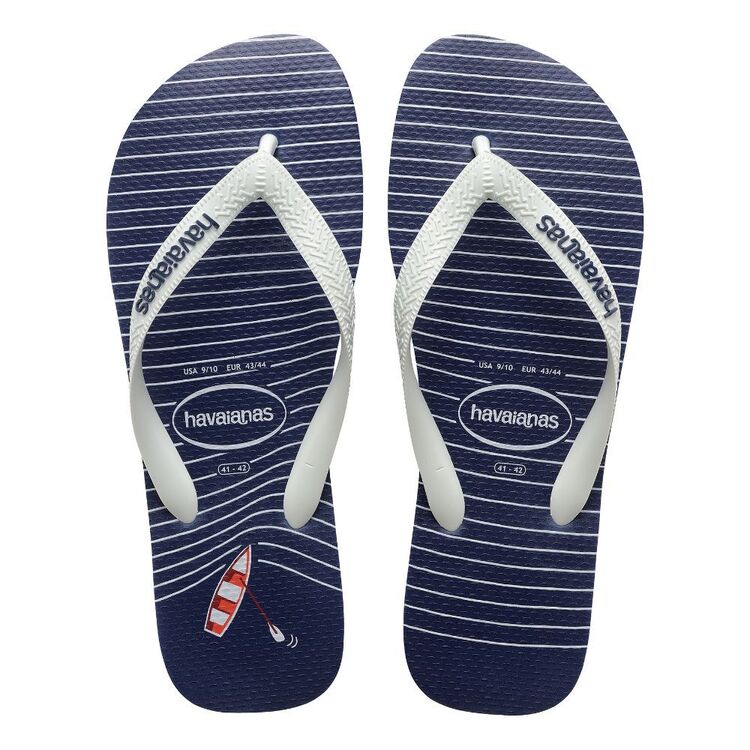 Havaianas Men's Top Nautical Thongs Navy Blue & White
